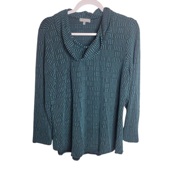 Habitat Clothes To Live In Cowl Neck Tunic Long Sleeve Textured Knit Large Artsy - Picture 1 of 6